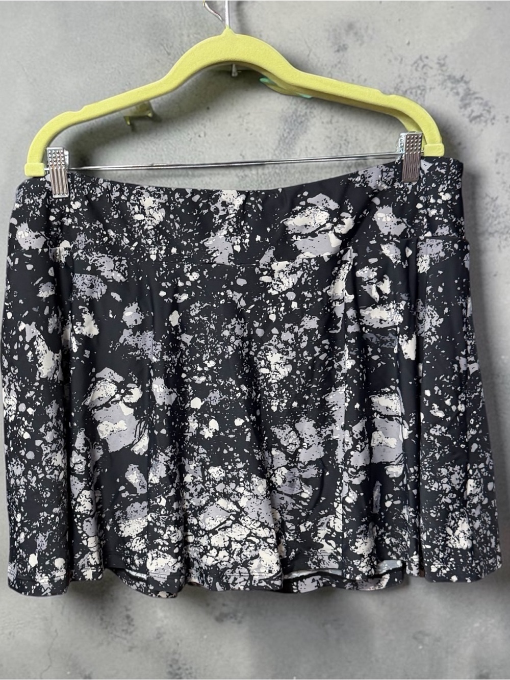 Ella Mae women’s plus size 2X swim skirt skort swimsuit Gray black $60 new